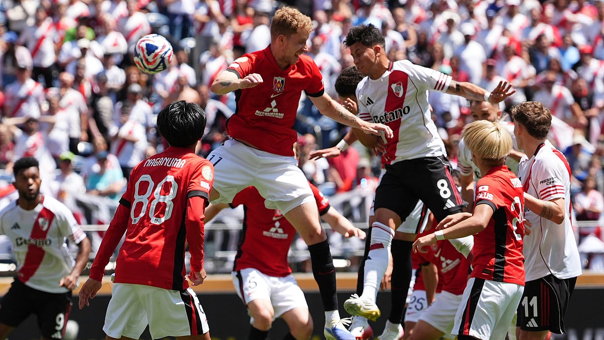 | Photo: AP/Lindsey Wasson : Inter Milan vs Urawa Red Diamongs, FIFA Club World Cup 2025: Maximiliano Meza scores his side's third goal during the Club World Cup group E soccer match between River Plate and Urawa Red Diamonds in Seattle, Tuesday, June 17, 2025.