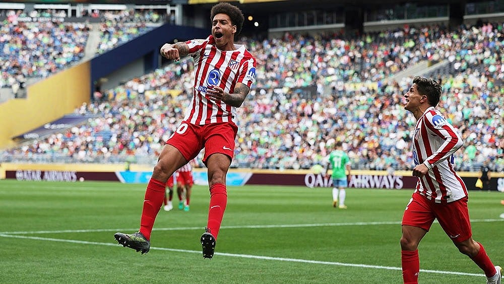 | Photo: AP/Ryan Sun : Atletico Madrid vs Botafogo, FIFA Club World Cup 2025: Axel Witsel celebrates after scoring a goal against Seattle Sounders.