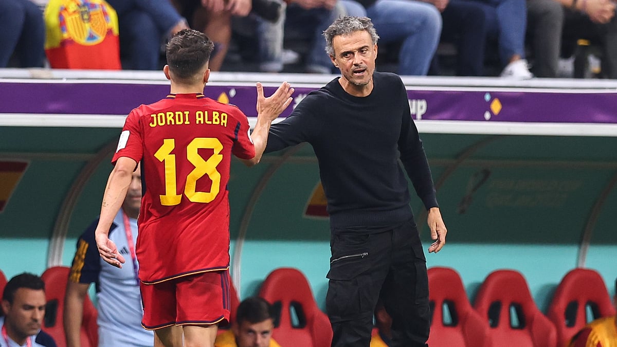 Jordi Alba and Luis Enrique