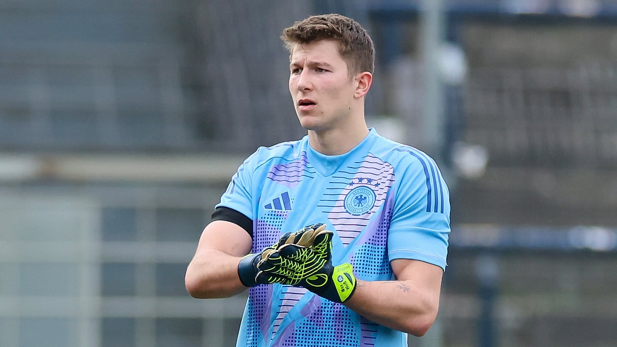 File : File photo of Max Weiss in action for Karlsruher last season.