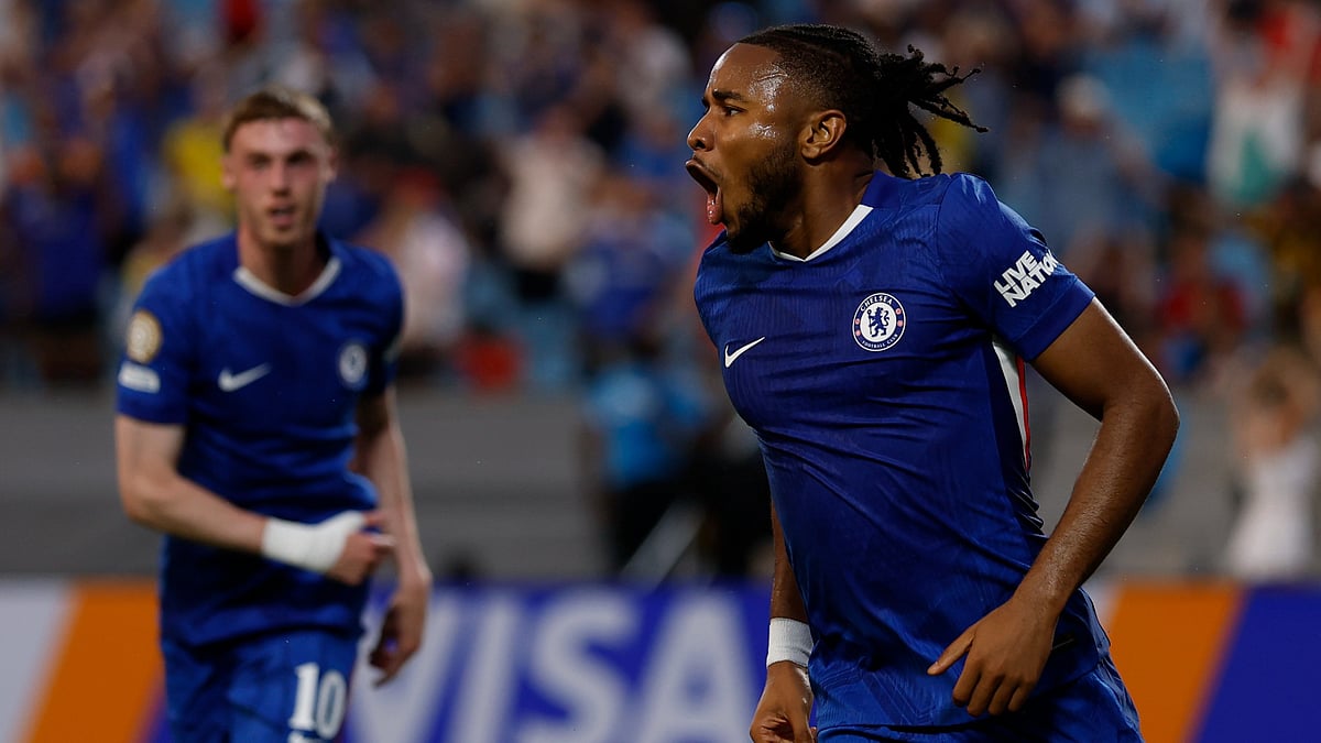 | Photo: AP/Nell Redmond : Benfica vs Chelsea, FIFA Club World Cup 2025: Christopher Nkunku celebrates after scoring his side's second goal against Benfica during the Club World Cup round of 16 soccer match between Benfica and Chelsea in Charlotte, N.C., Saturday, June 28, 2025.