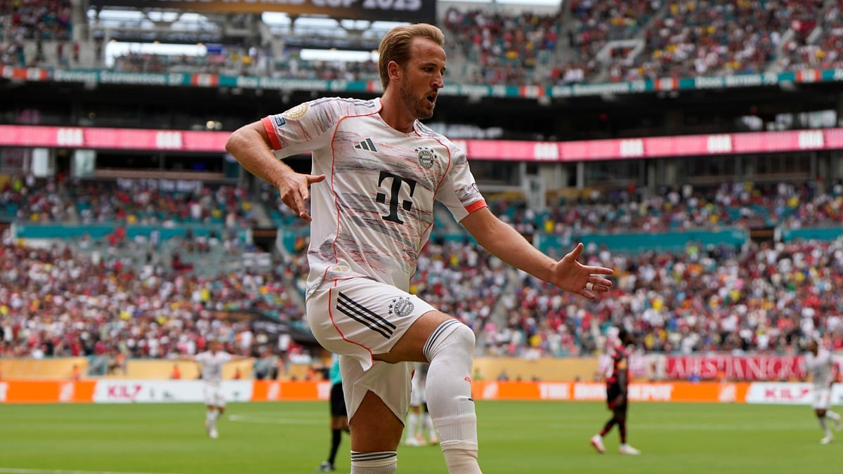 Harry Kane scored twice for Bayern