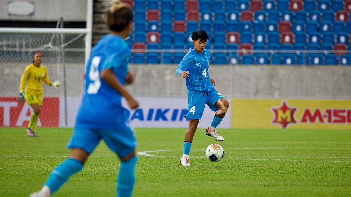 | Photo: X/IndianFootball : India vs Iraq, AFC Women’s Asian Cup 2026 Qualifiers: Indian players in action against Timor-Leste.
