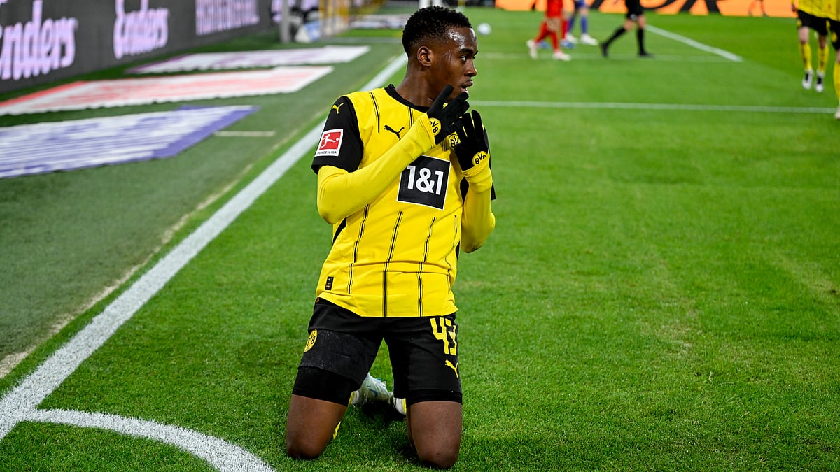 File : File photo of Jamie Gittens in action for Borussia Dortmund.