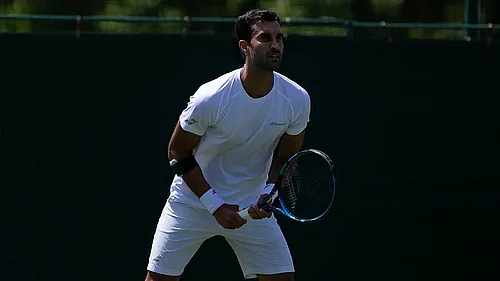 File : Yuki Bhambri and Robert Galloway beat Portugals Nuno Borges and Marcos Giron 6-3, 7-6 (8-6) in the Wimbledon mens doubles round of 32.
