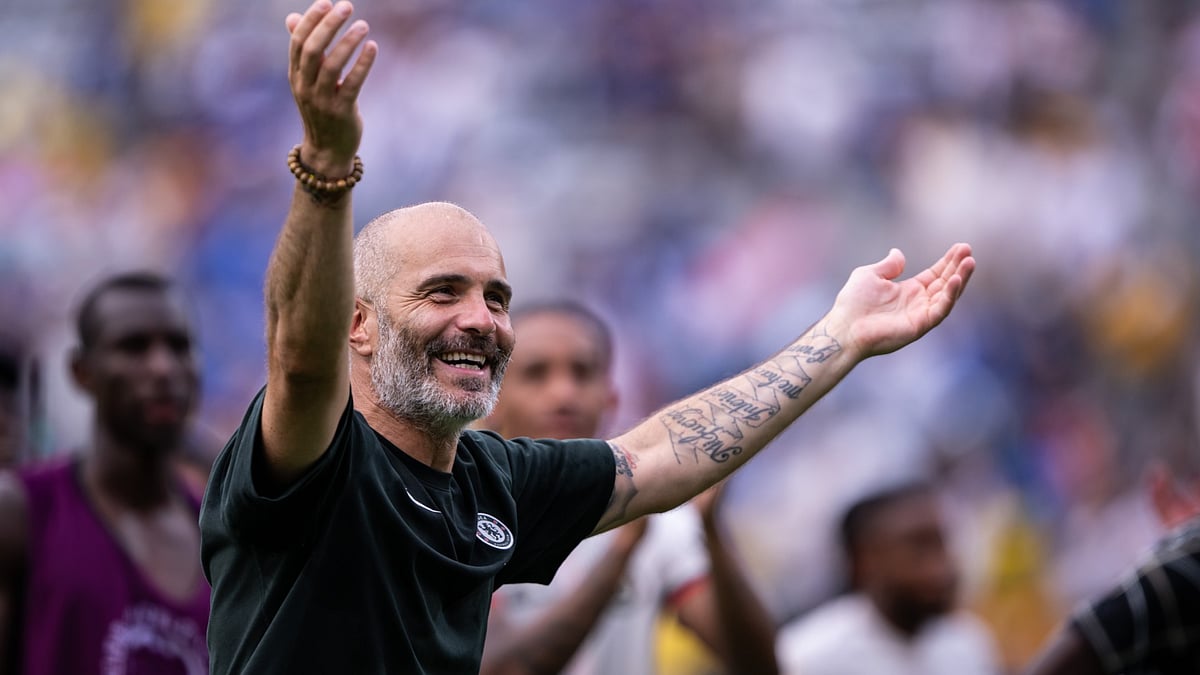 File : Enzo Maresca celebrates Chelsea's Club World Cup win over Fluminense.