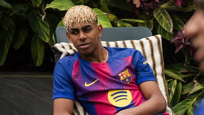 | Photo: X/FCBarcelona : File photo of Lamine Yamal in FC Barcelona jersey.