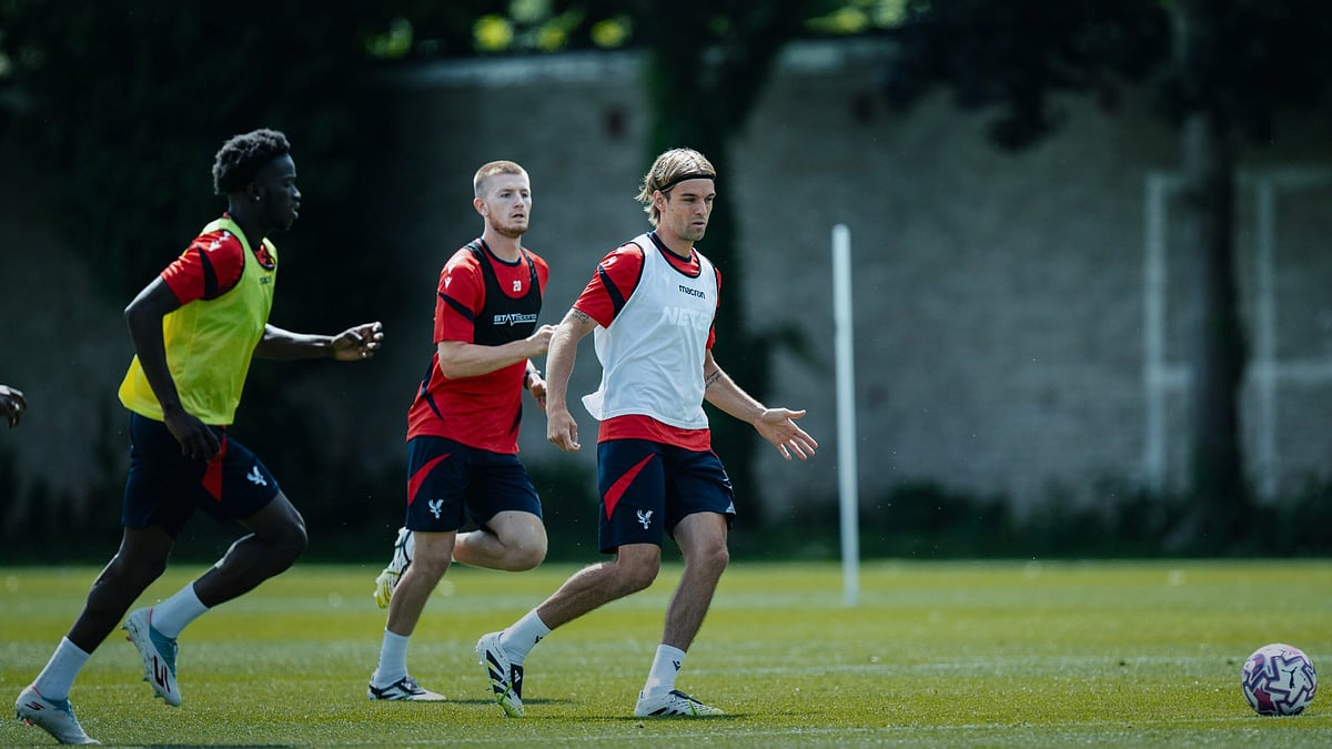 | Photo: X/CPFC : Crystal Palace players in training ahead of the pre-season friendly match against Crawley Town.