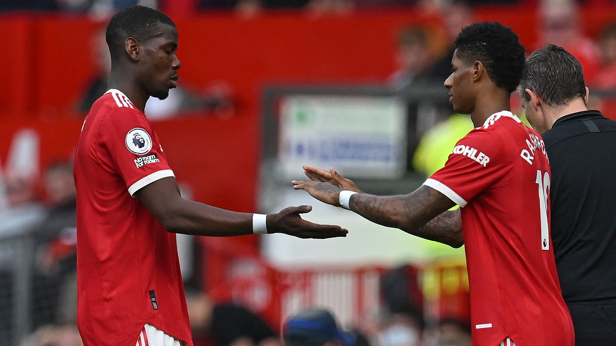Former Manchester United team-mates Paul Pogba and Marcus Rashford
