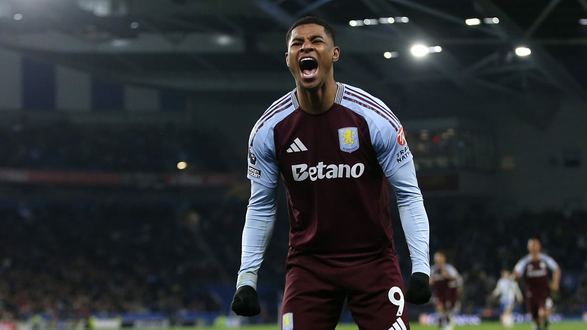 File : Marcus Rashford in action for Aston Villa.
