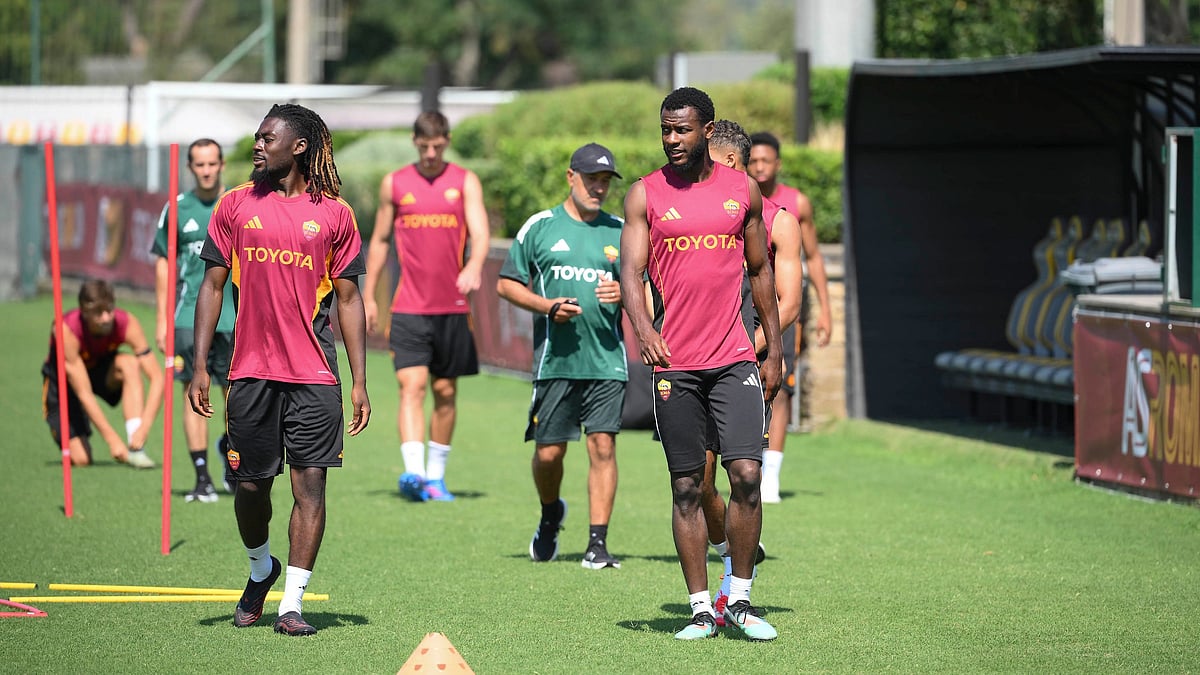| Photo: X/ASRomaEN : Kaiserslautern vs Roma: Roma players in training ahead of the pre-season friendly match.