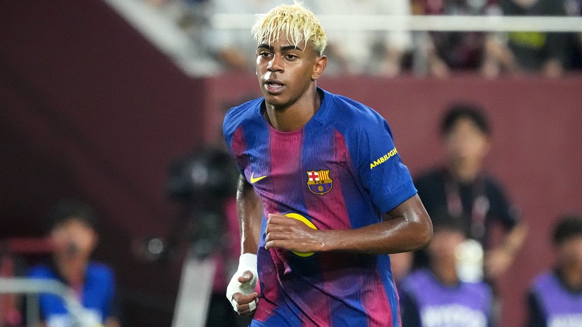 File : Lamine Yamal in action for FC Barcelona.