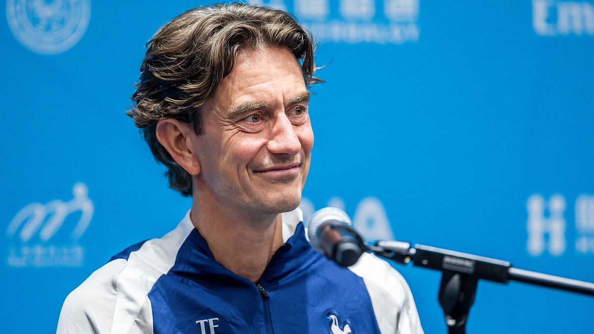 File : Thomas Frank attending press conference as the Tottenham Hotspur manager.