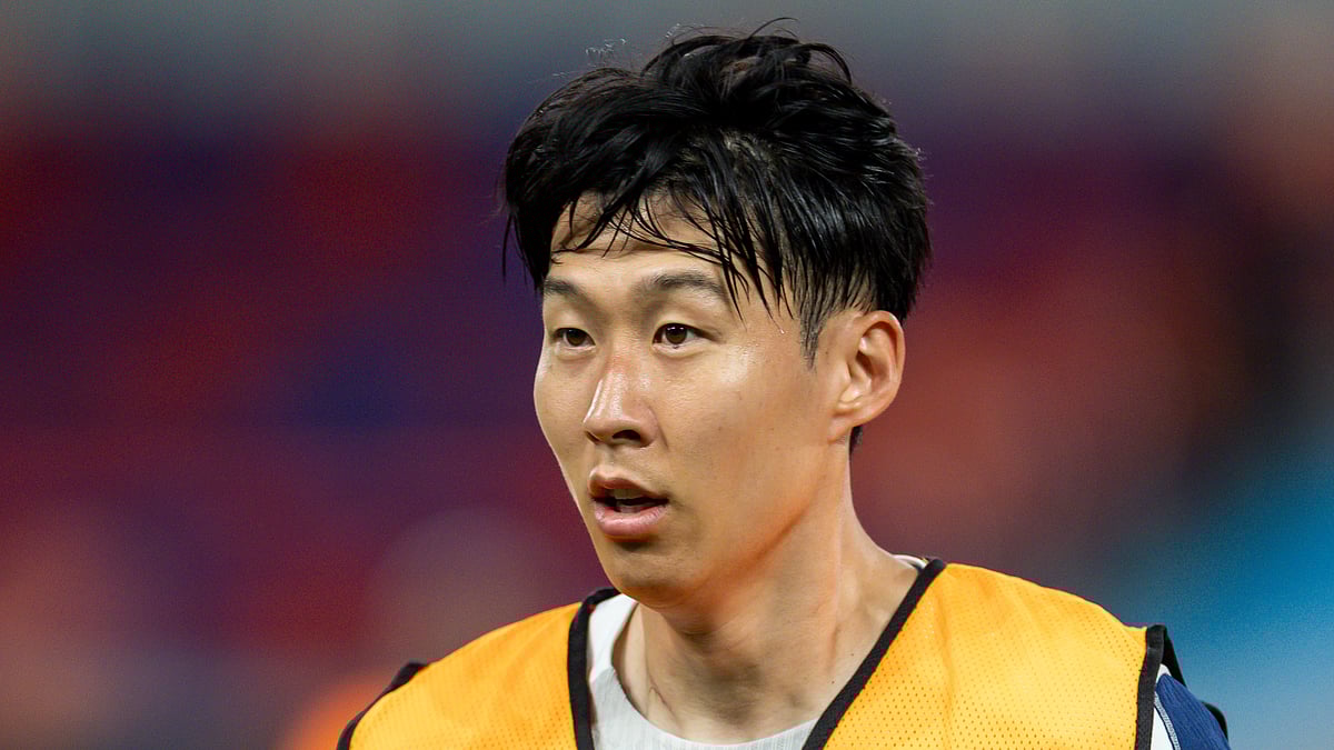 File : Son Heung-min pictured in training.