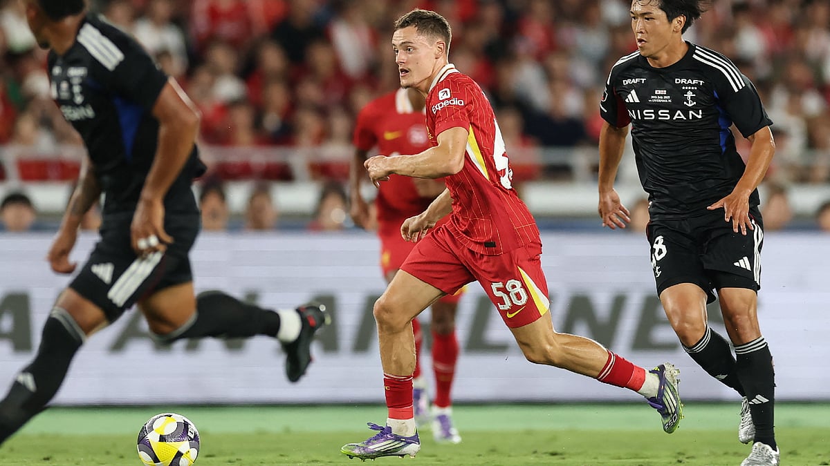 Florian Wirtz in action in Liverpool's win over Yokohama F. Marinos.