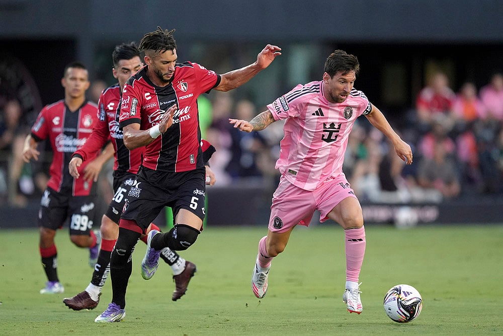 | Photo: AP/Rebecca Blackwell : Leagues Cup Soccer: Atlas vs Inter Miami 