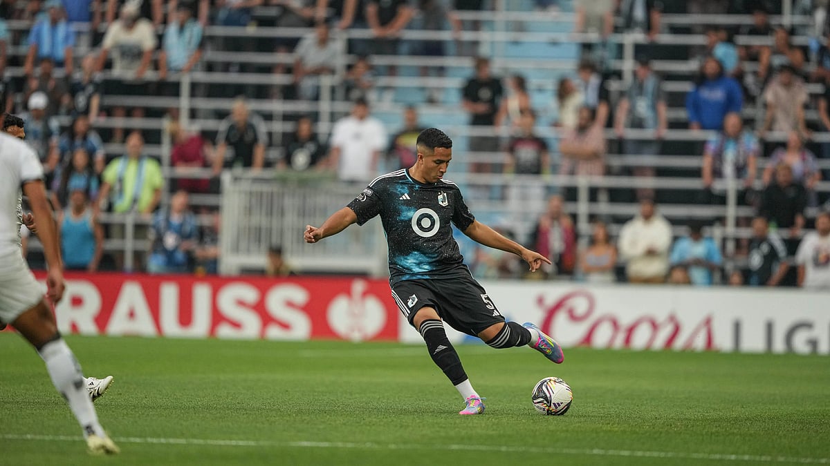 | Photo: X/MNUFC : Club America vs Minnesota United, Leagues Cup 2025: Nicolas Romero in action for Minnesota United.