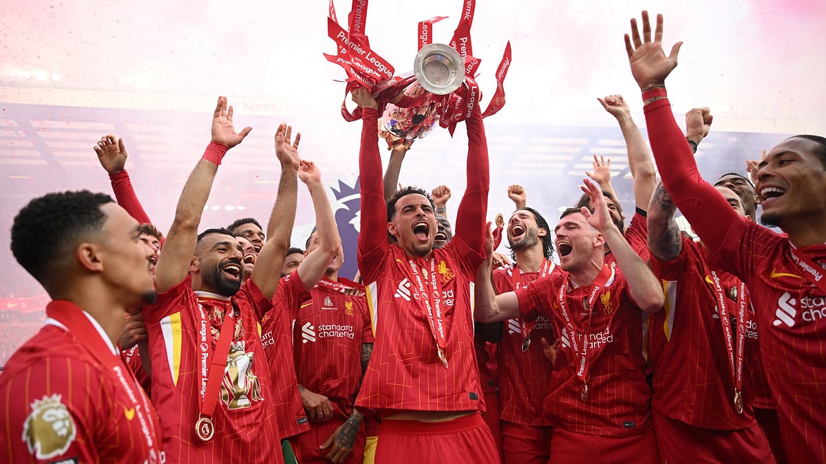 | Photo: File : File photo of Liverpool lifting the English Premier League title.