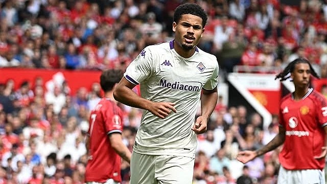 | Photo: Instagram/acffiorentina : Manchester United vs Fiorentina Live Score, Pre-Season Friendly: Simone Sohm celebrates after scoring against Man United.