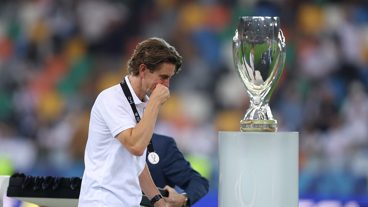 Tottenham boss Thomas Frank after their UEFA Super Cup defeat