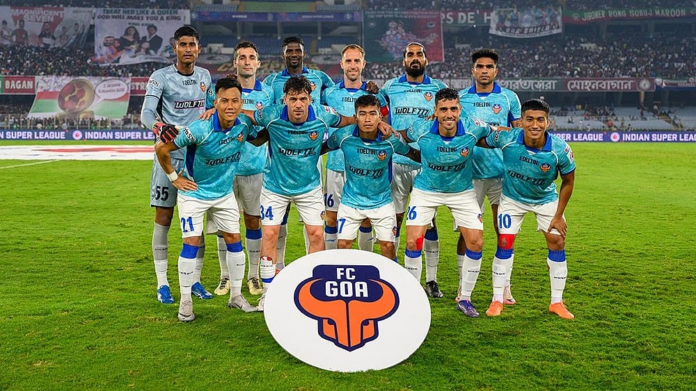 | Photo: FSDL/ISL : ISL 2024-25: FC Goa starting XI players posing for photo.