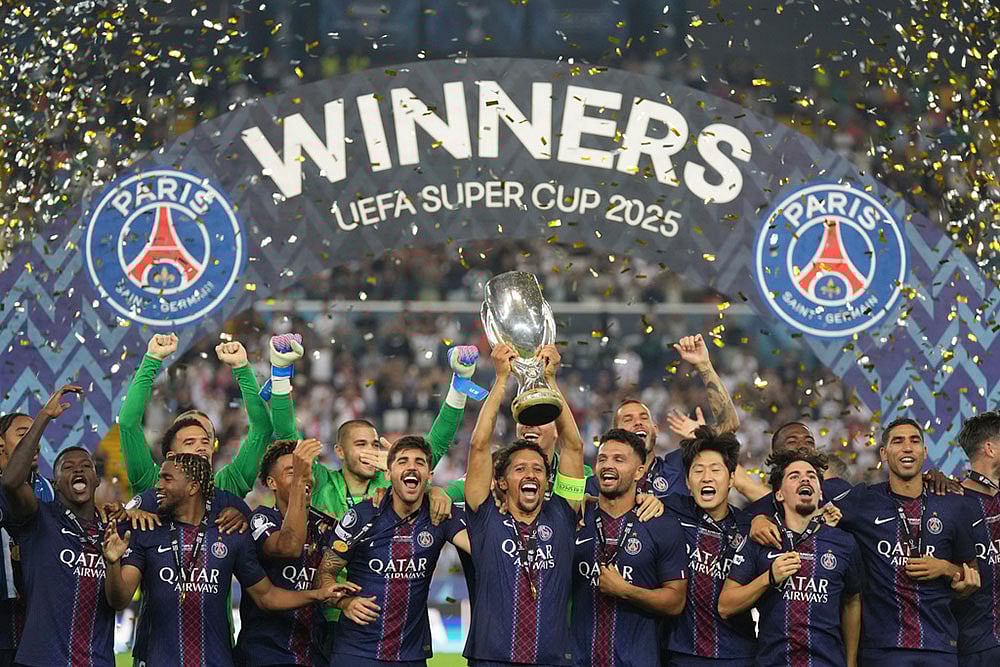 | Photo: AP/Antonio Calanni : UEFA Super Cup: Paris Saint-Germain vs Tottenham Hotspur