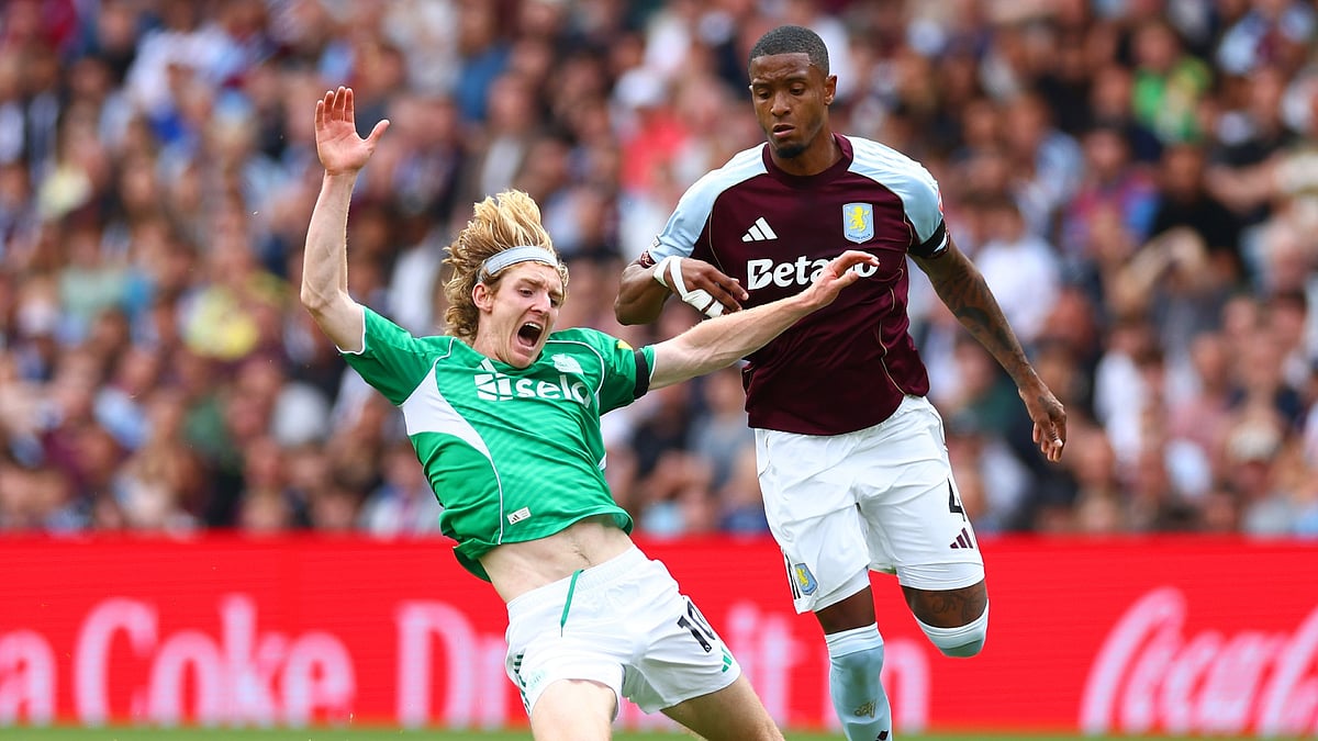 Ezri Konsa was sent off against Newcastle