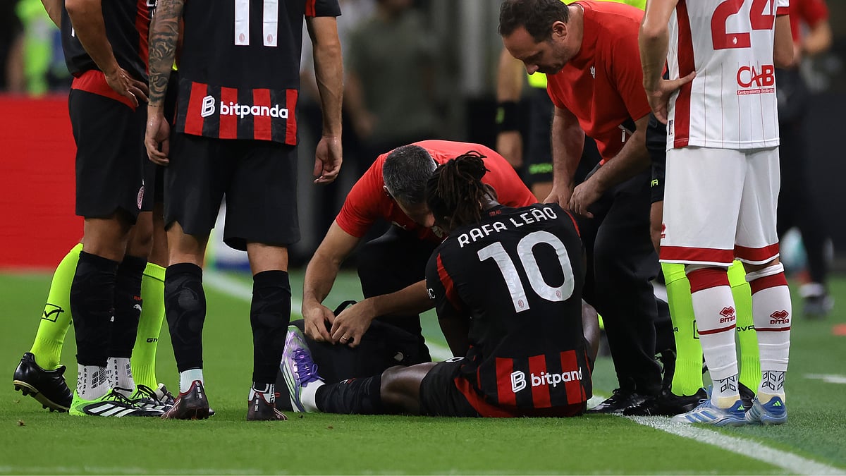 AC Milan vs Bari, Coppa Italia 2025-26: Rafael Leao got injured during the match.
