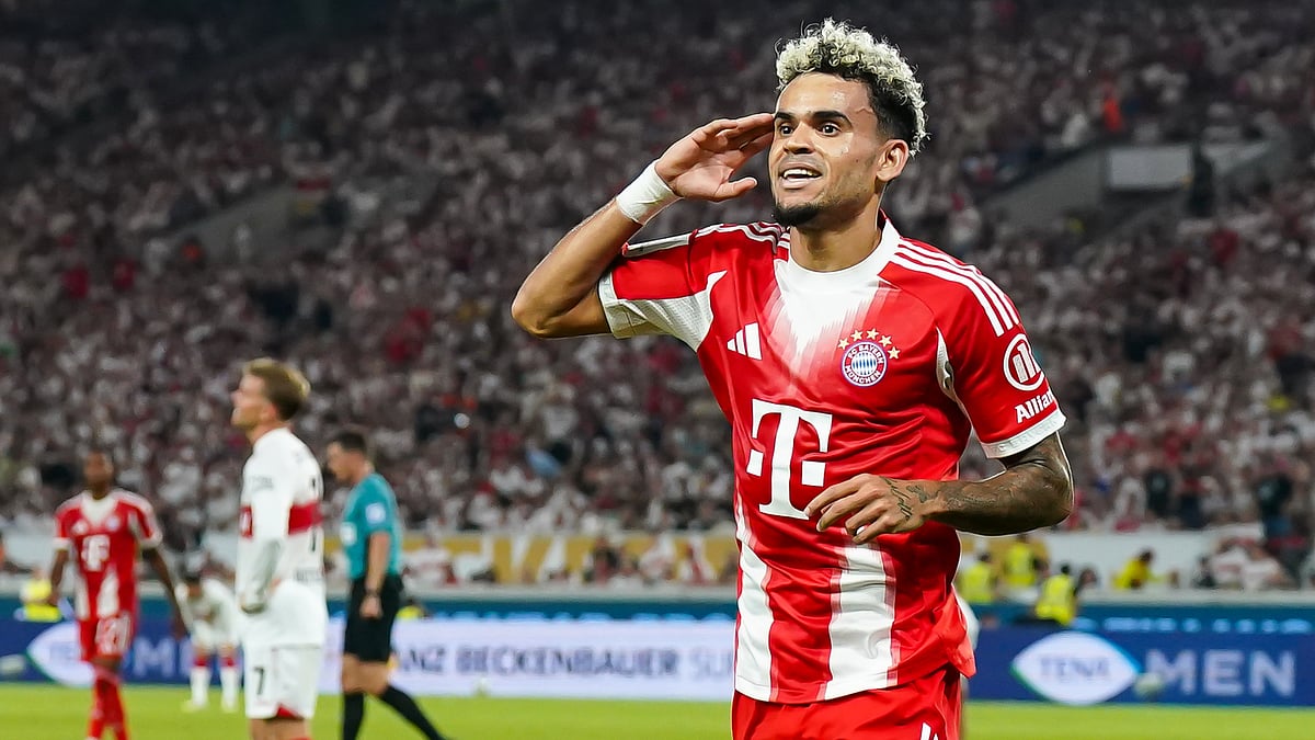 | Photo: File : Bayern Munich vs RB Leipzig, Bundesliga 2025-26: Luis Diaz celebrates after scoring in the German Super Cup against Stuttgart.