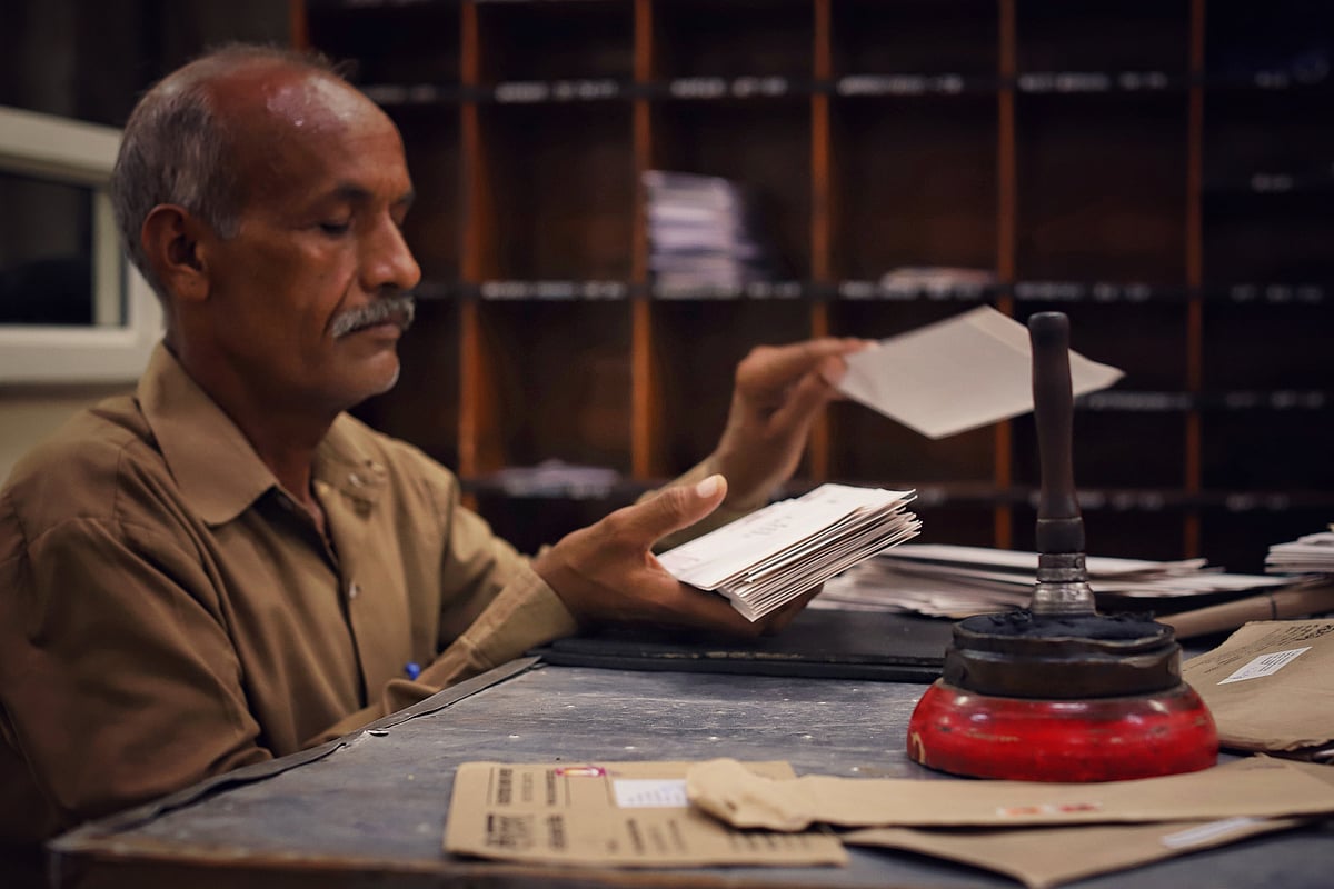 Suresh K Pandey/Outlook : The Kashmri Gate Post Office, New Delhi, India on 1st Octroober 2021.