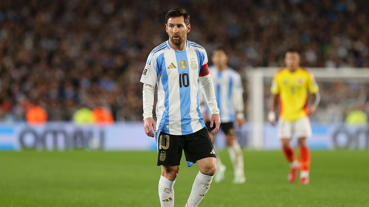 Lionel Messi pictured in action against Colombia in June