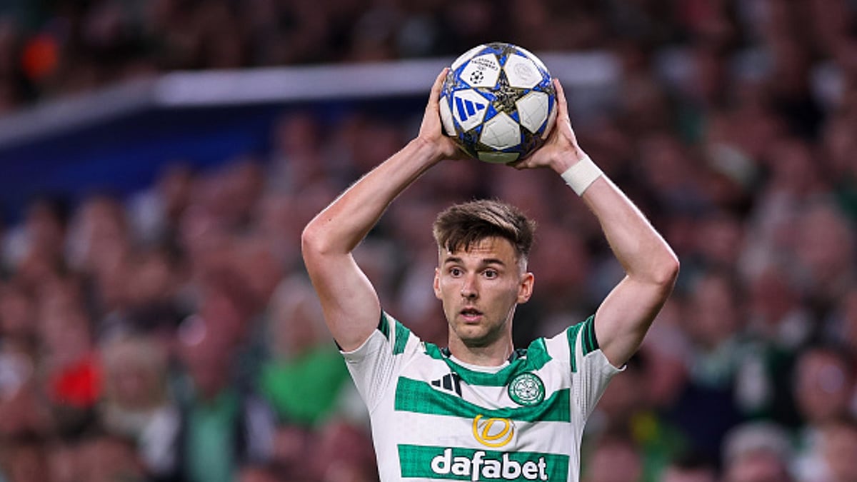 Celtic's Tierney during the match.