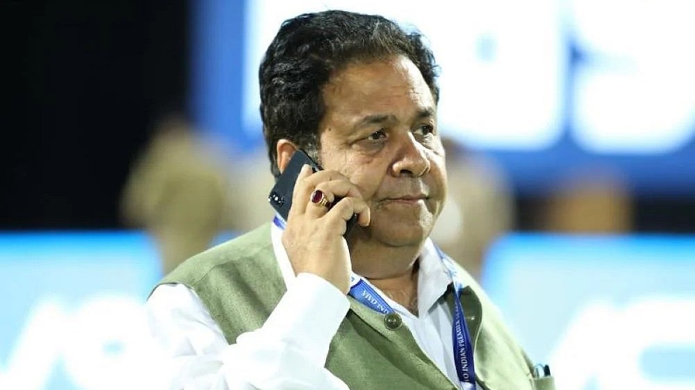 File Photo : BCCI Vice-President Rajeev Shukla speaks on the Sunrisers Leeds purchase of Pakistans Abrar Ahmed in the Hundred aution.