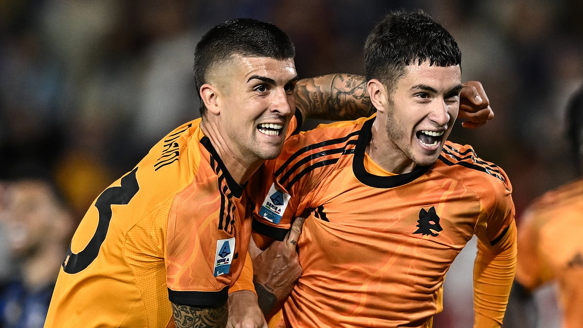 Matias Soule celebrates his goal