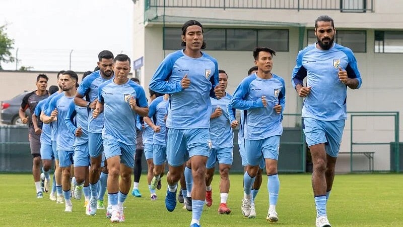 Photo: AIFF : India Vs Iran Live Score, CAFA Nations Cup: Blue Tigers train ahead of the match.