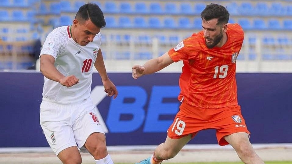 AIFF Media : India vs Iran match report, CAFA Nations Cup: Action from the group B match at the Hisor Central Stadium in Hisor, Tajikistan.