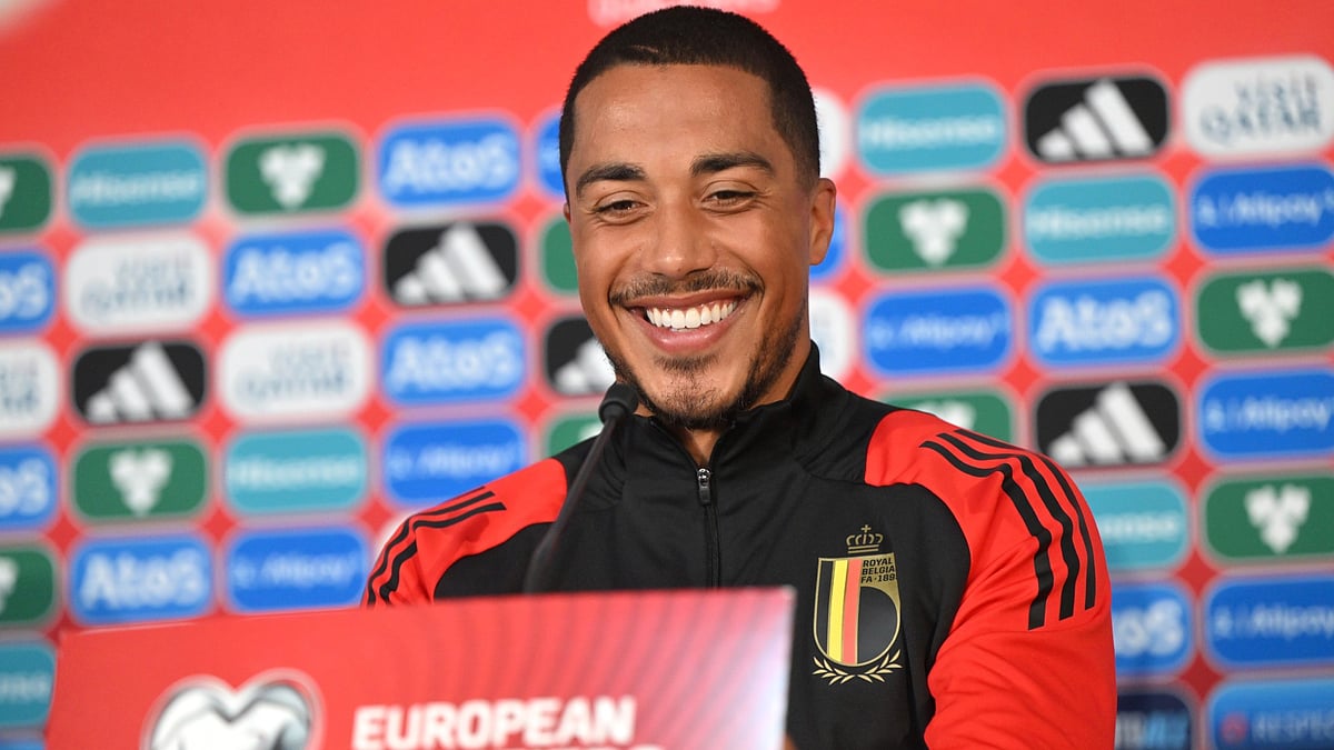 File : File photo of Youri Tielemans in press conference for Belgium.