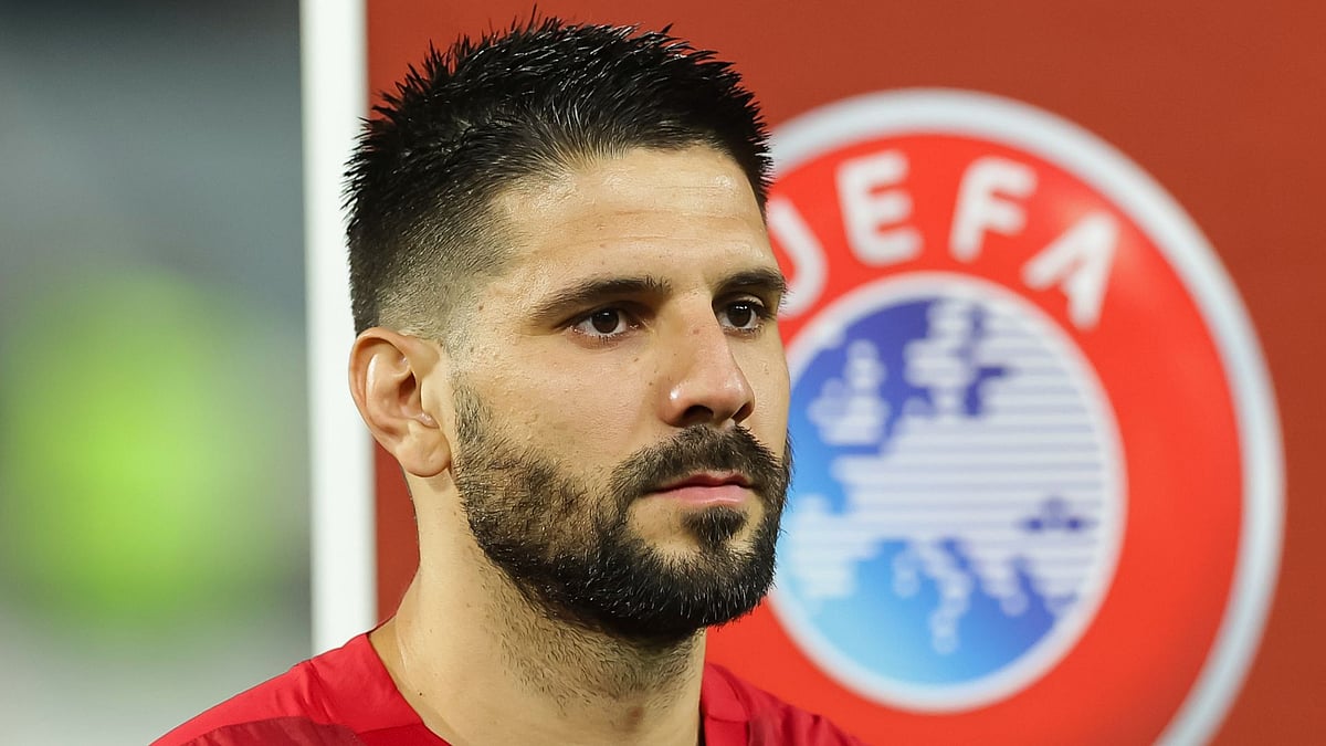 File : File photo of Serbia's Aleksandar Mitrovic.