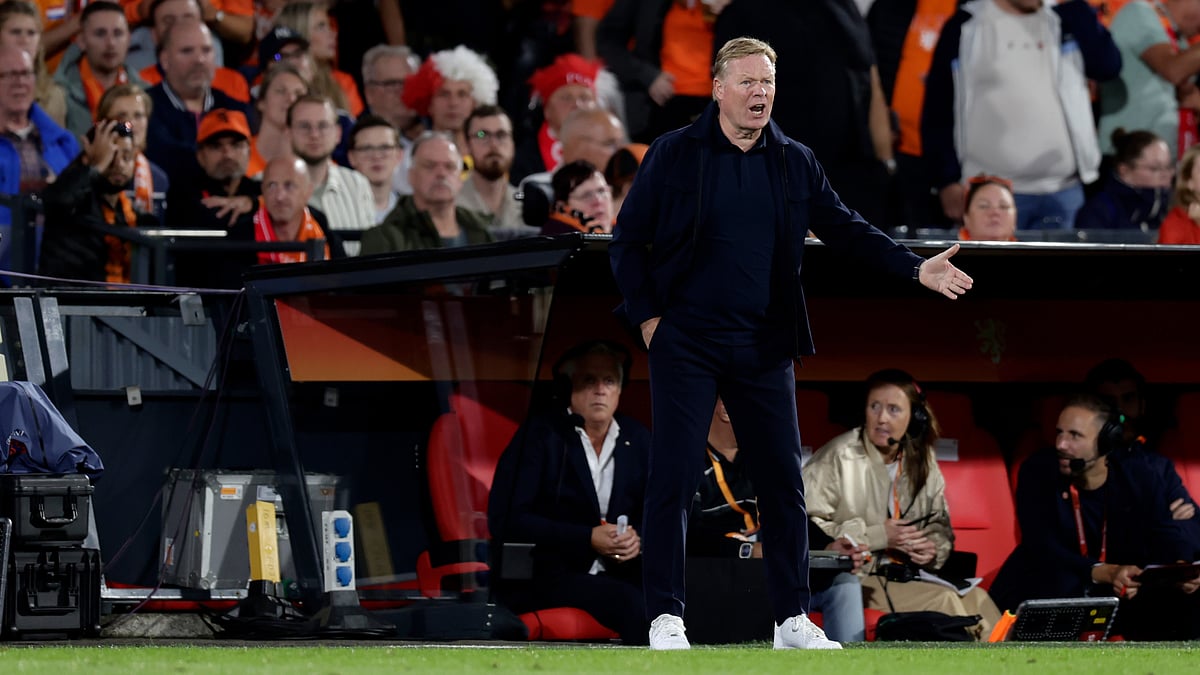 Ronald Koeman pictured during the Netherlands' draw with Poland