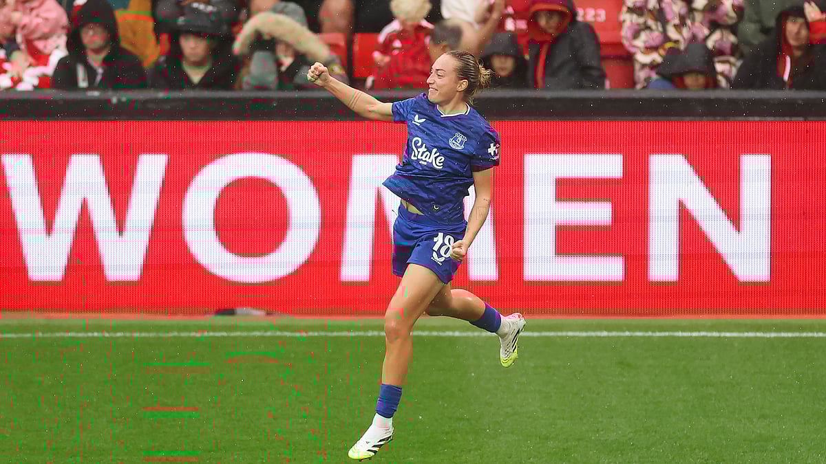 Ornella Vignola celebrates scoring as she nets a hat-trick against Liverpool on her debut in the Women's Super League.