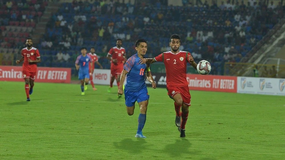 File : File photo of India vs Oman football match.