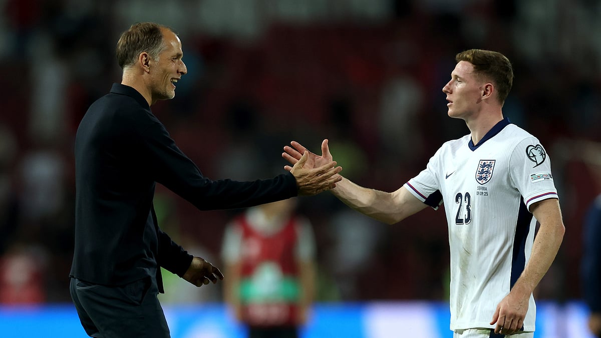 England's Thomas Tuchel and Elliot Anderson