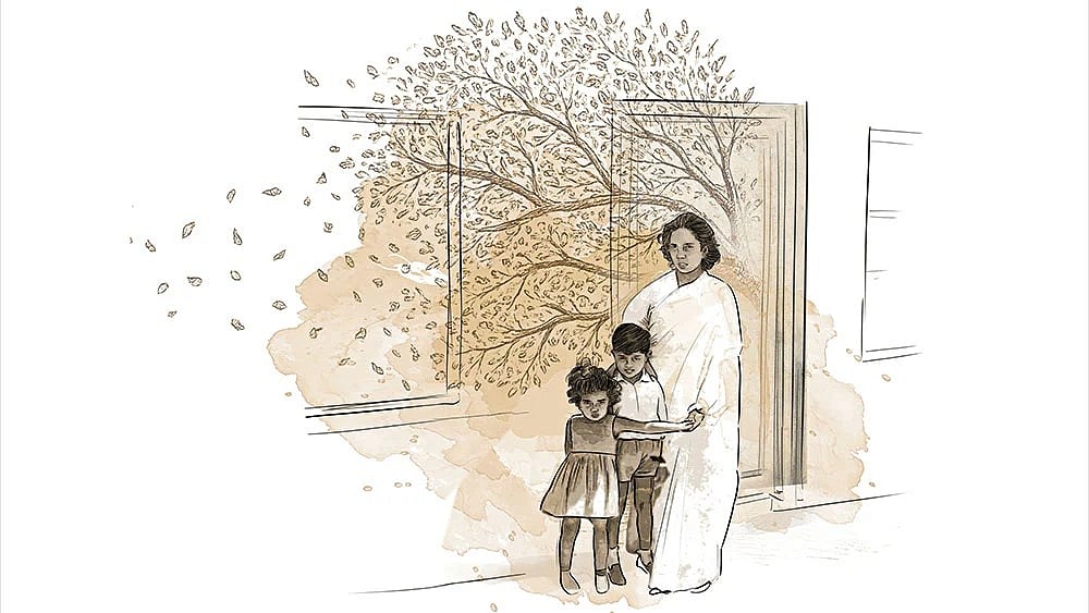 Illustration: Saahil : The Trio: Arundhati Roy 
with her mother and brother during their Ooty days