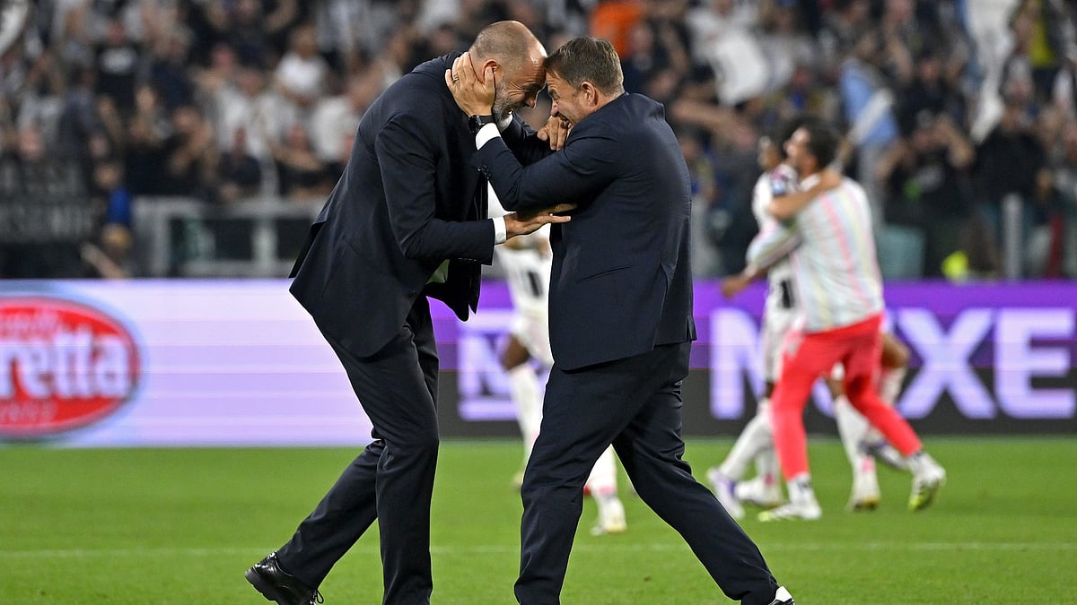 Juve's coach Igor Tudor celebrates their win