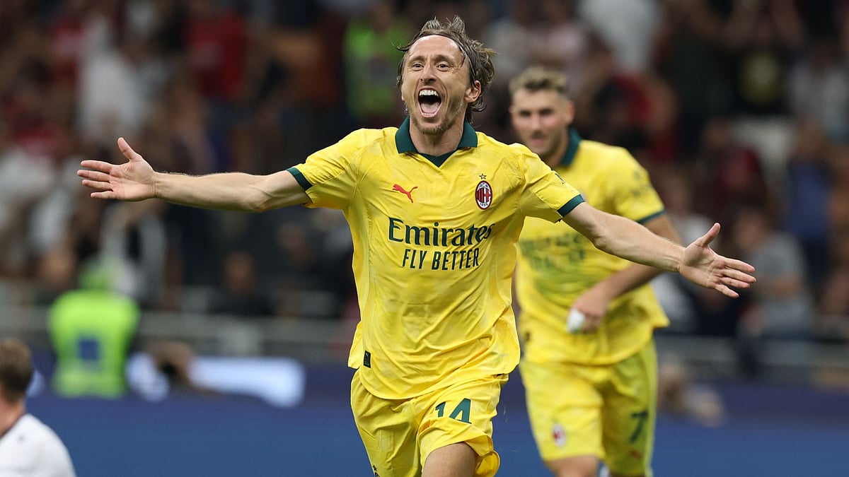 Modric scored the only goal at San Siro