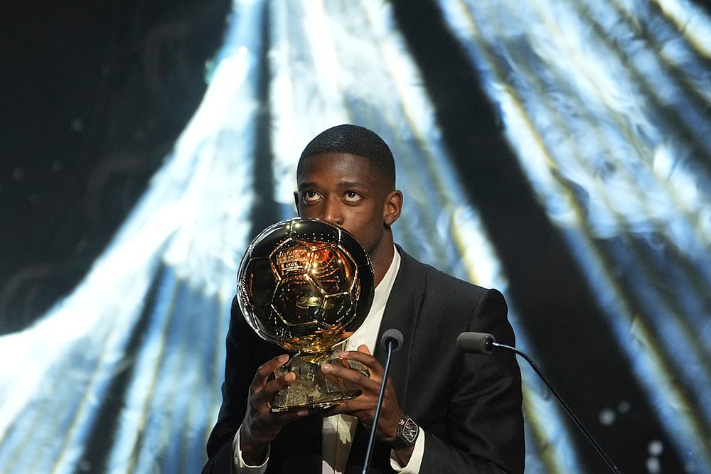| Photo: AP/Thibault Camus : Ballon d’Or awards ceremony: Ousmane Dembélé (Golden Ball)