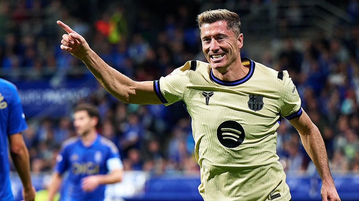 Barcelona goalscorer Robert Lewandowski