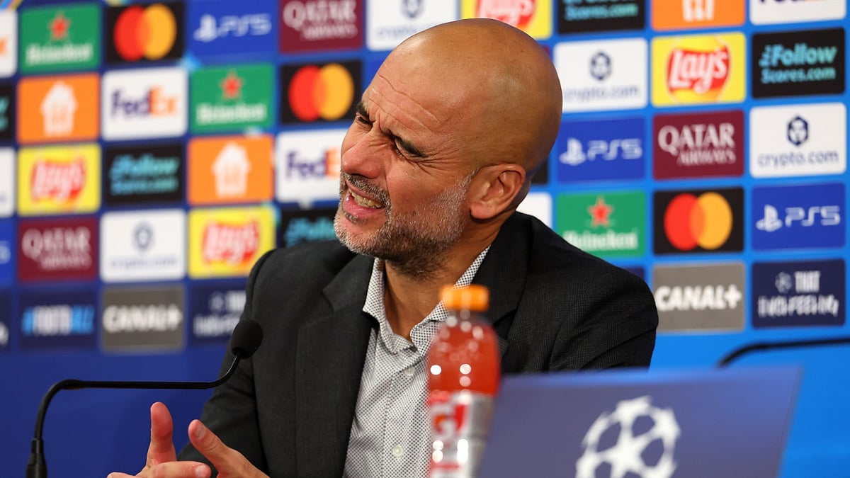 Frustrated City boss Pep Guardiola