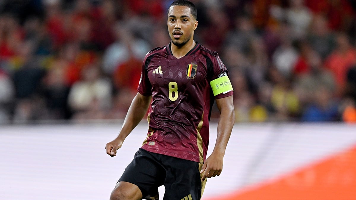File : File photo of Youri Tielemans in action for Belgium.