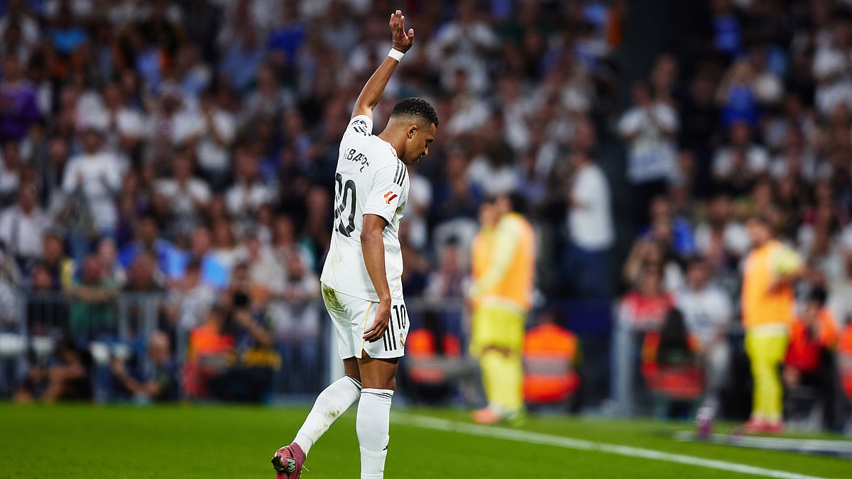 Kylian Mbappe walked off gingerly after scoring for Real Madrid against Villarreal.